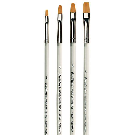 Da Vinci Nova - brush series 12200 - golden synthetic - flat - short handle