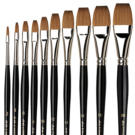 Da Vinci Maestro - brush series 1301 - tobolsky-kolinsky sable - flat - short handle