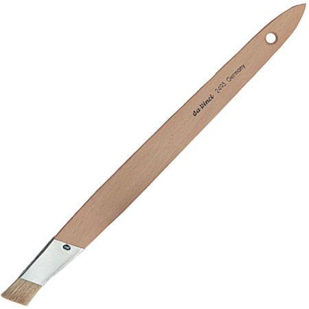 Da Vinci Brush series 2493 - white hog bristles - angular - handle mottler