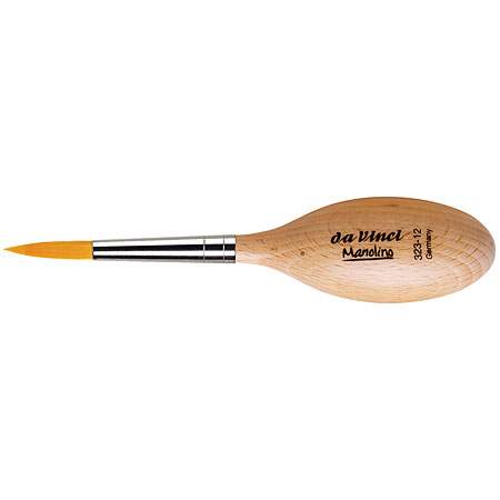 Da Vinci Manolino - brush series 323 - golden synthetic - round - ergonomical handle