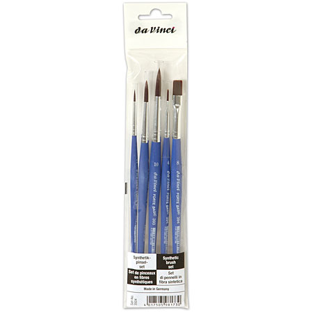Da Vinci Forte Basic - brushes set - synthetic fibres - round & flat assorted - short handle