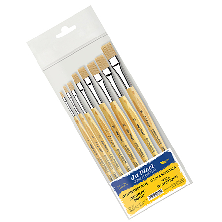 Da Vinci Junior - set of brushes - series 329 - synthetic bristles - flat - short handle