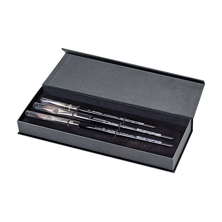 Da Vinci Casaneo - gift box - set of 3 watercolour brushes - synthetic fibres - assorted shapes - short handle