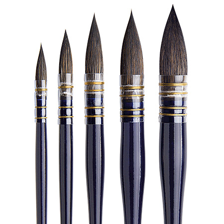 Da Vinci Cosmotop-Mix B - penseel serie 438 - mengeling marter, petit-gris, bunzing, synthetisch - verwaspenseel - korte steel