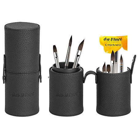 Da Vinci Casaneo XS - transport case - 3 assorted watercolour brushes - synthetic fibres - short handle