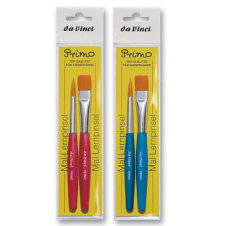 Da Vinci Primo - set of 2 brushes - flat & round - short handle