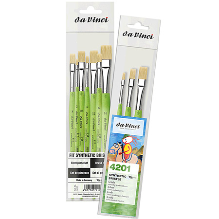 Da Vinci Fit Synthetic Bristle - brushes set - series 379 - synthetic bristles - flat - short handle
