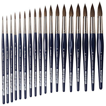 Da Vinci Cosmotop-Mix B - penseel serie 5530 - mengeling marter, petit-gris, bunzing, synthet. - vorm rond - korte steel