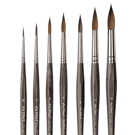 Da Vinci Colineo X Point - pinceau série 5532 - fibres synthétiques imiation martre kolinsky - forme ronde effilée - manche court