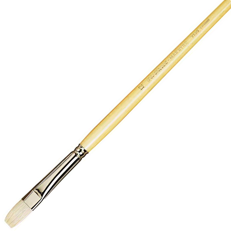Da Vinci Maestro - brush series 7100 - white interlocked hog bristle - flat - long handle