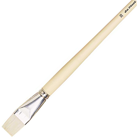 Da Vinci Brush series 7179 - white hog bristle - flat - long handle