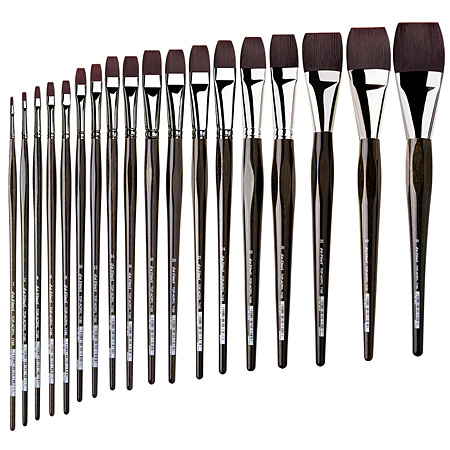 Da Vinci Top-Acryl - brush series 7185 - sepia synthetic - flat - long handle
