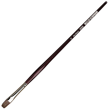 Da Vinci Grigio - brush series 7195 - grey synthetic - flat - long handle
