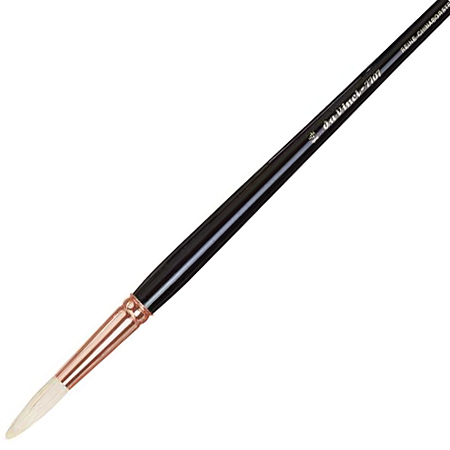 Da Vinci Brush series 7707 - white hog bristle - round - short handle