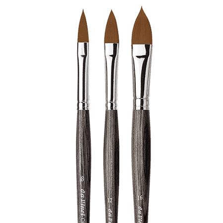 Da Vinci Colineo - pinceau série 822 - fibres synthétiques imitation martre kolinsky - forme bulbe - manche court