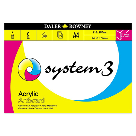Daler-Rowney System 3 Acrylic Artboard - pad - 1.4mm