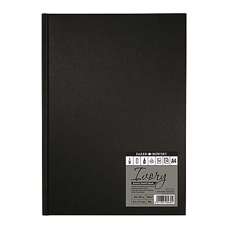 Daler-Rowney Ivory - sewn drawing book - hard cover - 78 perforated sheets ivory - 85g/m²
