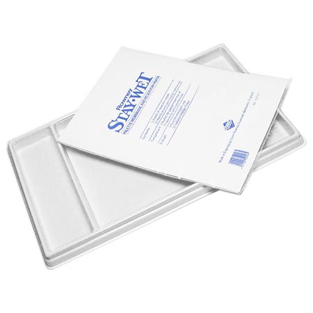 Daler-Rowney Stay-Wet - plastieken palet met deksel & papier
