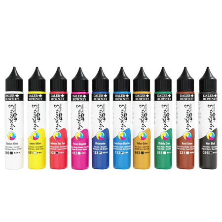 Daler-Rowney System 3 Fluid Acrylic - fijne acrylverf - flacon 29.5ml