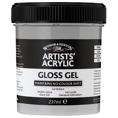 Winsor & Newton Artist's Acrylic - gel medium - glossy - 237ml jar
