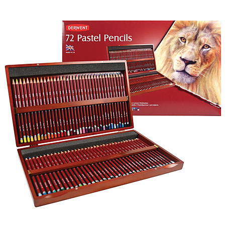 Derwent Pastel - wooden box - assorted pastel pencils