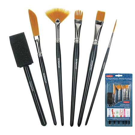 Derwent Set of 6 assorted effect brushes