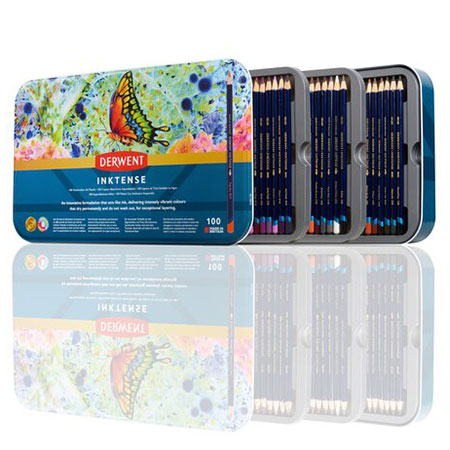 Derwent Inktense - tin - assorted water soluble colour pencils