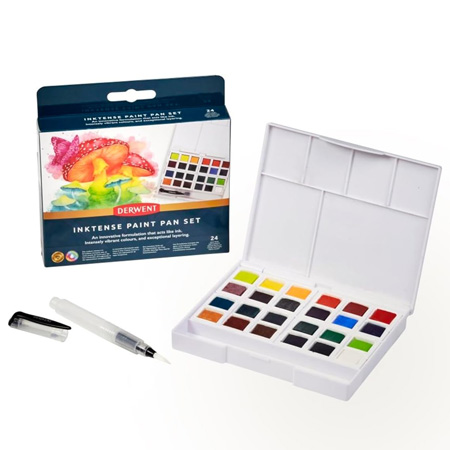 Derwent Inktense - watercolour - travel set - vibrant colours