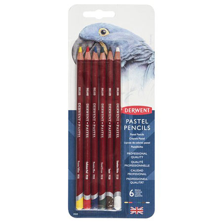 Derwent Pastel - 6 assorted pastel pencils