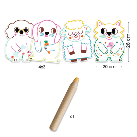 Djeco Colouring pictures to reveal - colouring kit