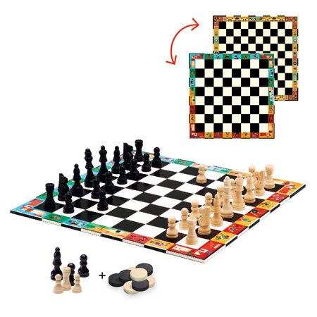 Djeco Jeux Classiques - échecs et dames (6-99 ans)