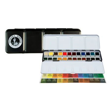 Daniel Smith Extra-fine Watercolor - metal tin - assorted half pans