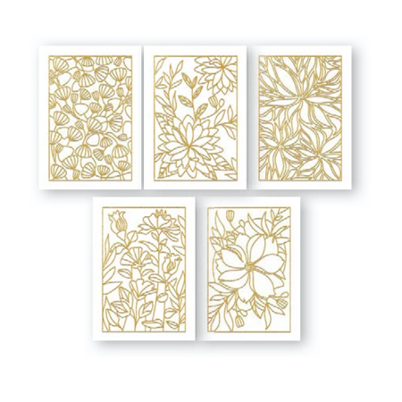 Dupont Arasilk - set of 5 cards to paint - cardboard case