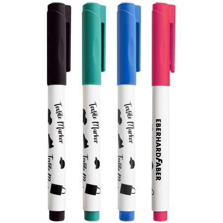 Eberhard Faber Assorted textile marker - with 4 templates - assorted colours