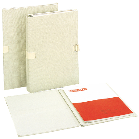 Esselte Expandable folder - linen - 24x32cm - ribbon - grey