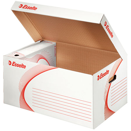 Esselte Boxy - conteneur à archives en carton - 27,5x56x36,5cm - avec couvercle
