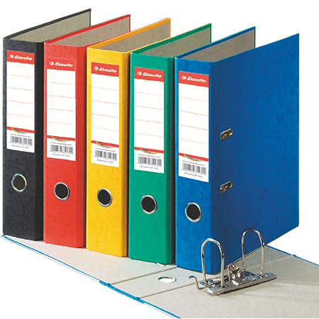 Esselte Rainbow - lever arch file - smooth cardboard - A4 - spine 75mm