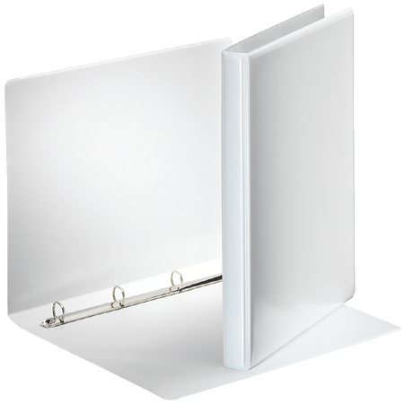 Esselte Panorama - 4 rings binder - polypropyene - A4 - 30mm spine - pocket back and front - white