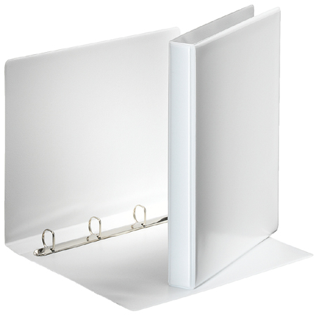 Esselte Panorama - 4 rings binder - polypropyene - A4 - 38mm spine - pocket back and front - white