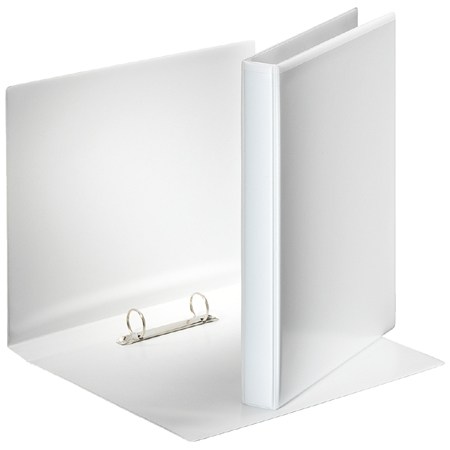 Esselte Panorama - 2 rings binder - polypropyene - A4 - 38mm spine - pocket back and front - white