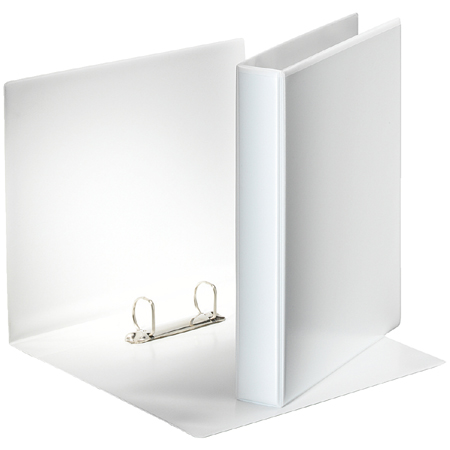 Esselte Panorama - 2 rings binder - polypropyene - A4 - 50mm spine - pocket back and front - white