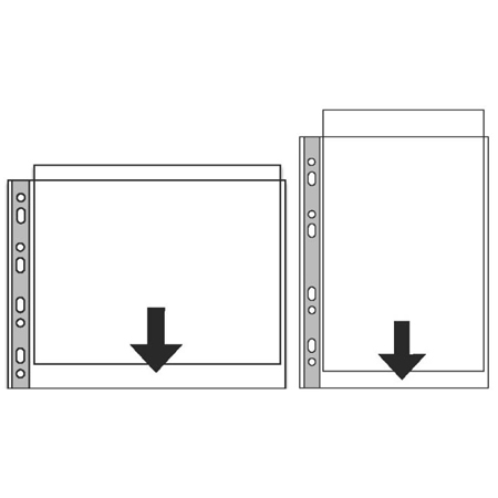Esselte Copy-Safe - transparant gestructureerd insteektas - universele perforatie - PP - A3