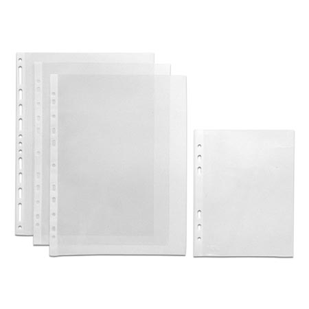 Esselte Copy-Safe - boîte de 100 pochettes transparentes lisses - perforation universelle - PP - A4