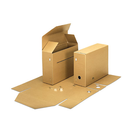 Esselte Filing Box - cardboard - folio (incl. clips) - brown