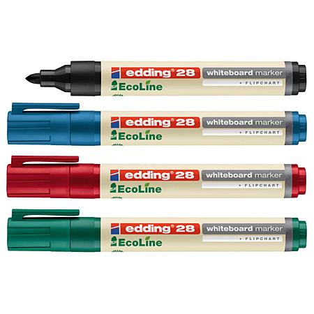 Edding 28 EcoLine Board Marker - marker voor witbord - bijvulbaar - medium conische punt (1,5-3mm)