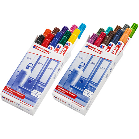 Edding 3000 Permanent Marker - card box - 10 assorted markers
