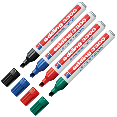 Edding 3300 Permanent Marker - marqueur permanent - rechargeable - pointe biseautée (1/5mm)