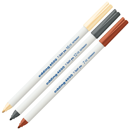 Edding 4600 Textile Pen - feutre pour tissu - thermofixable - pointe conique fine (1mm)
