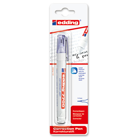 Edding 7700 Correction Pen - fine point - blisterpack