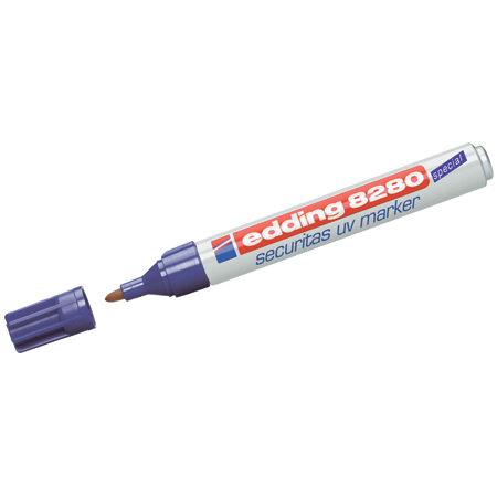 Wijde selectie straal afschaffen Edding 8280 Securitas UV Marker - UV permanent marker - medium conische  punt (1,5-3mm) - Schleiper - Complete online catalogus